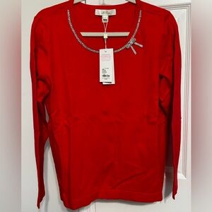 NWT Lilly Pulitzer Morgen Sweater Rocco red